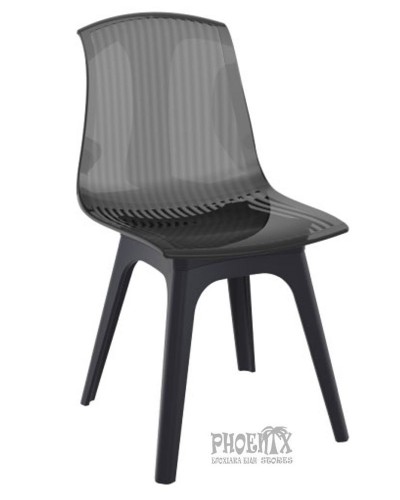 2969 Ακρυλική Καρέκλα  σε χρώμα ΜΑΥΡΟ