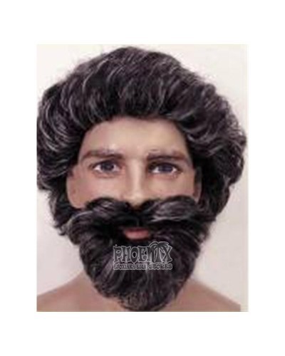 387 Αποκριάτικο μούσι-μουστάκι γκρί