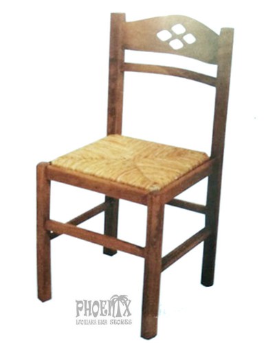 3506   Καρέκλα ξύλινη από οξυά με ψάθα.