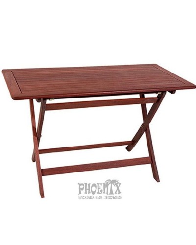 4394 Τραπέζι 100x70 Πτυσσόμενο Ξύλινο Red Shorea