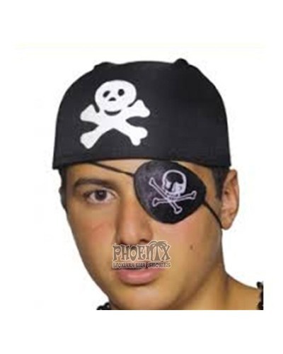 528 Αποκριάτικο καπέλο πειρατή σε 2 χρώματα