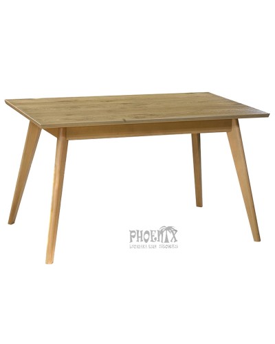 4997 Τραπέζι ξύλινο τραπεζαρίας, δρύινο, 90x150 (+45)
