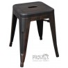 5384 Σκαμπώ Μεταλλικό Antique Black