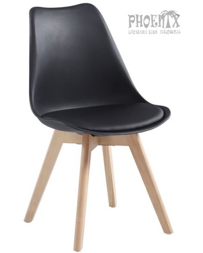 6041 Καρέκλα ξύλινη με πολυπροπυλένιο 4 χρωμάτων