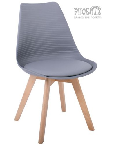 6042 Καρέκλα ξύλινη με πολυπροπυλένιο 6 χρωμάτων