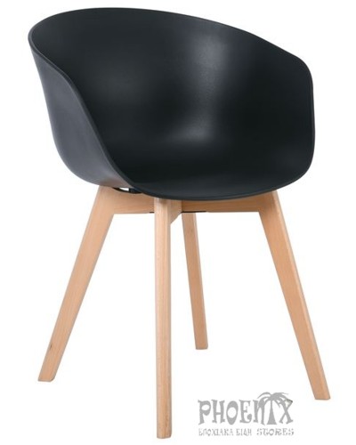 6051 Καρέκλα ξύλινη με πολυπροπυλένιο 3 χρωμάτων