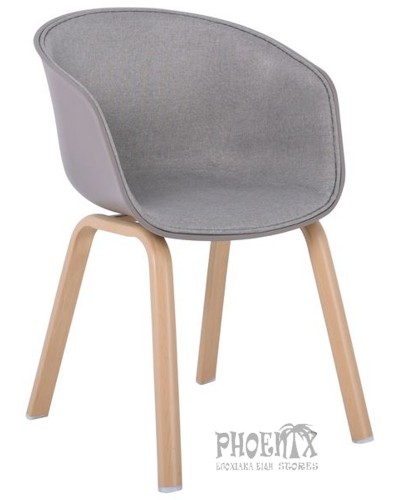 6053 Καρέκλα μεταλλική με πολυπροπυλένιο 5 χρωμάτων