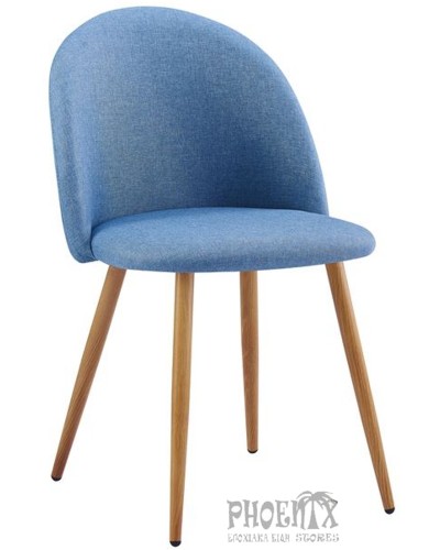 6054 Καρέκλα μεταλλική με ύφασμα 4 χρωμάτων