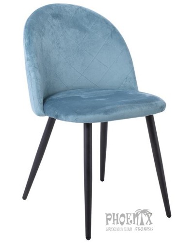 6055 Καρέκλα μεταλλική με ύφασμα 6 χρωμάτων
