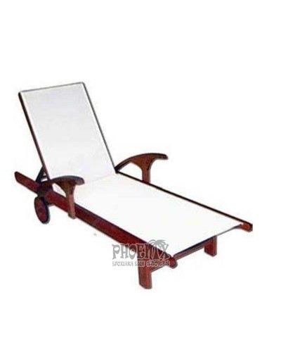 593  Ξαπλώστρα Ξύλινη Με PVC Διάτρητο Red Shorea