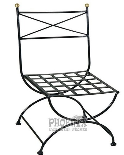 1082  Καρέκλα fer forge μασίφ Χιαστί