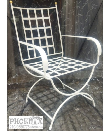 1080  Πολυθρόνα  fer forge μασίφ καρέ