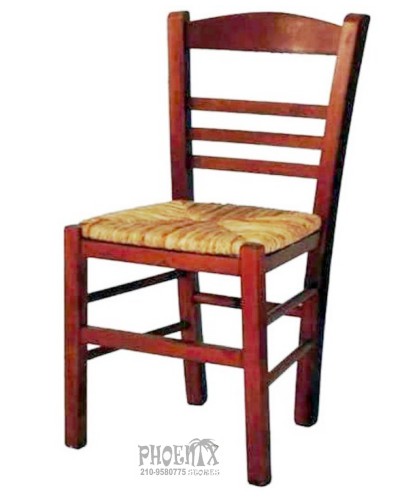 3506   Καρέκλα ξύλινη με ψάθα κλασική