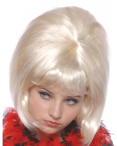 7087 Αποκριάτικη Περούκα Ξανθιά Sixties 60's