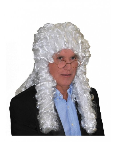 7091 Αποκριάτικη Περούκα Δικαστή / Εποχής Λευκή