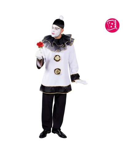 7284 Αποκριάτικη Στολή Πιερότος Unisex