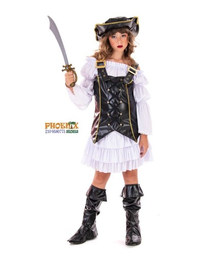 7363 Αποκριάτικη Παιδική Στολή Πειρατίνα Καραϊβικής