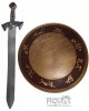 7557   Αποκριάτικη Aσπίδα 34εκ και με σπαθί 58εκί