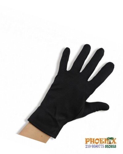 2215  Αποκριάτικα γάντια κοντά μαύρα