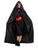 7631 Αποκριάτικη Στολή Κάπα Ντόμινο Μαύρη Deluxe 155cm