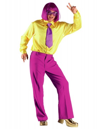 7643 Αποκριάτικο παντελόνι Καμπάνα Disco σε 2 χρώματα