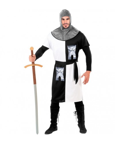 7685 Αποκριάτικη Στολή Ιππότης Ασπρόμαυρη Εποχής