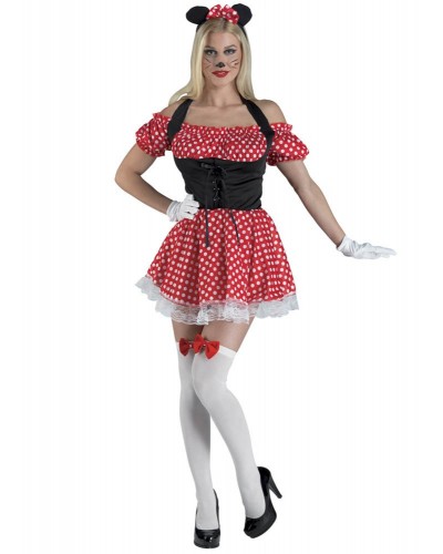 7703 Αποκριάτικη Στολή Ποντικούλα Κοντό Φόρεμα