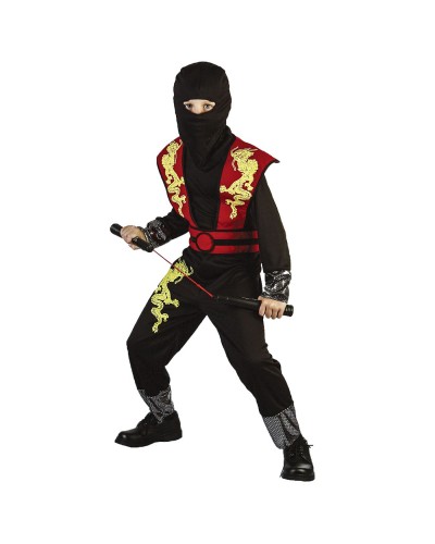 7827 Αποκριάτικη στολή Ninja Κόκκινος