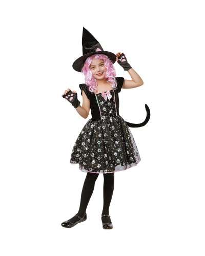 7853 Αποκριάτικη Στολή Μάγισσα με Ουρά
