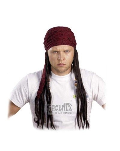 1430  Αποκριάτικη Περούκα Πειρατή με μπαντάνα