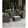 2452  Σαλόνι wicker αλουμινίου set 4 τεμ.