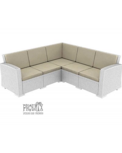 2635 Kαναπές γωνία πολυπροπυλένιο.Καφέ